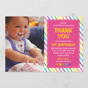 Carte de remerciements d'anniversaire