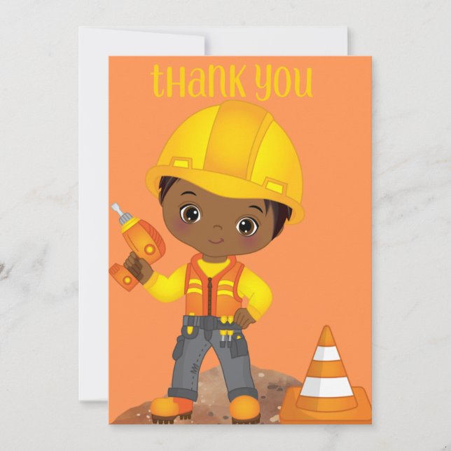 Carte de remerciements d'anniversaire Casquette du (Devant)