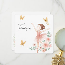 Carte de remerciements d'anniversaire de Ballerina