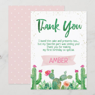 Carte de remerciements d'anniversaire de Fiesta Ca