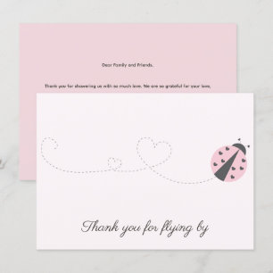 Carte de remerciements d'anniversaire de Ladybug