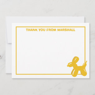 Carte de remerciements d'anniversaire de l'animal 