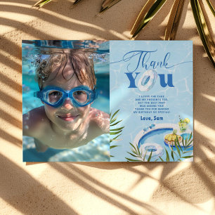 Carte de remerciements d'anniversaire de piscine