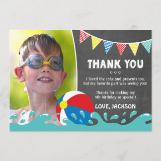 Carte de remerciements d'anniversaire de réception