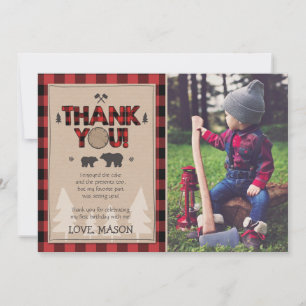 Carte de remerciements d'anniversaire du bison de