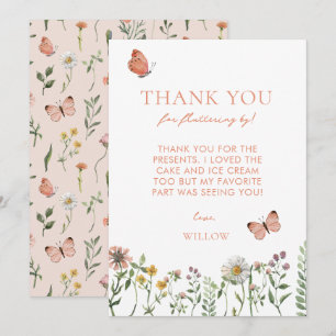 Carte de remerciements d'anniversaire du Fleur sau