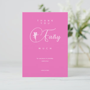 Carte de remerciements d'anniversaire minimaliste 