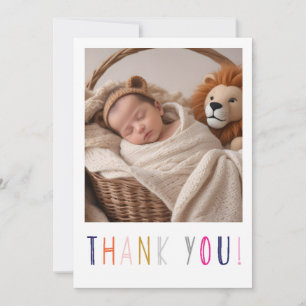 Carte de remerciements d'anniversaire pour bébé po