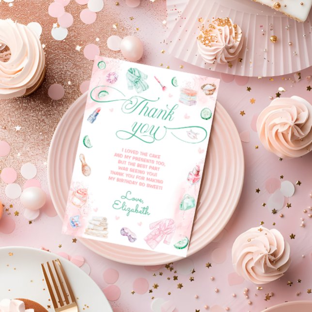 Carte de remerciements d'anniversaire spa (Créateur téléchargé)