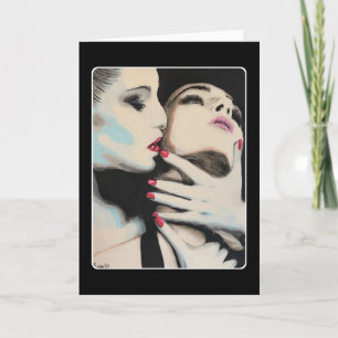 Carte De Remerciements 'Dans les ombres' Peinture sur une
