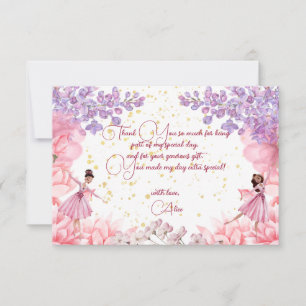 Carte De Remerciements Danse et ballerine tourbillon anniversaire