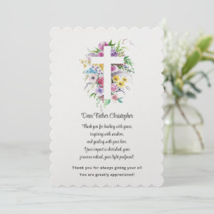 Carte de remerciements d'appréciation du pasteur