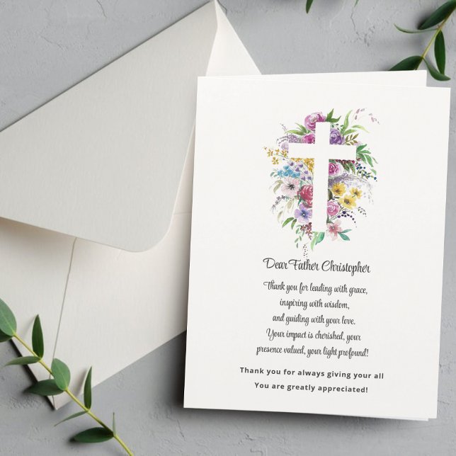 Carte de remerciements d'appréciation du pasteur (Créateur téléchargé)