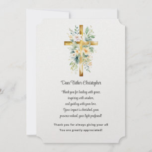 Carte de remerciements d'appréciation du pasteur -