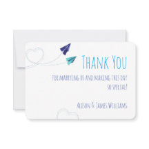 Carte de remerciements d'aquarelle du plan papier