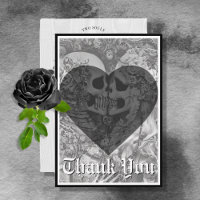 Dark Gothique Noir & Blanc Squelette Couple Mariag