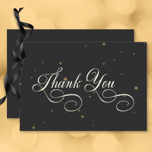 Carte De Remerciements Dark Moody Victorian Stars Mariage