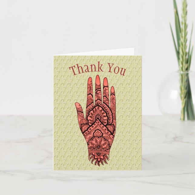 Carte de remerciements d'art de tatouage à main ro (Devant)