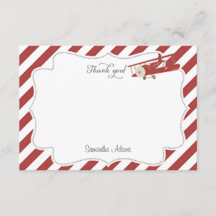 Carte de remerciements d'avion