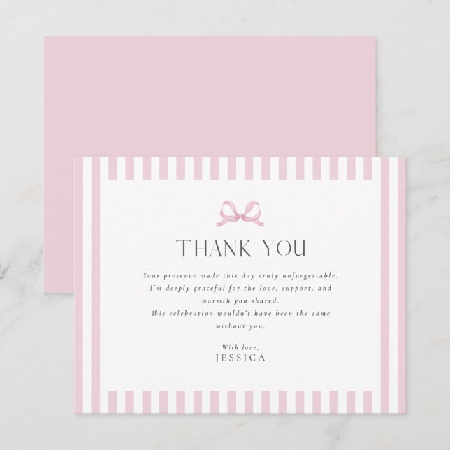 Carte de remerciements de Baby shower à mâchoires  (Devant / Derrière)