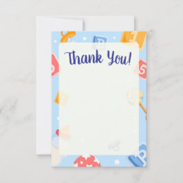 Carte de remerciements de Baby shower Akili et Me