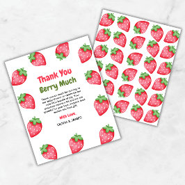 Carte de remerciements de Baby shower Berry Sweet