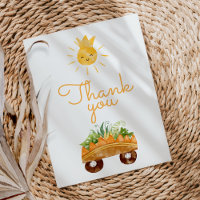 Carte de remerciements de Baby shower blanc Dinosa