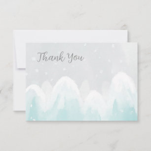 Carte de remerciements de Baby shower bleu clair à