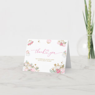 Carte de remerciements de Baby shower citrouille r