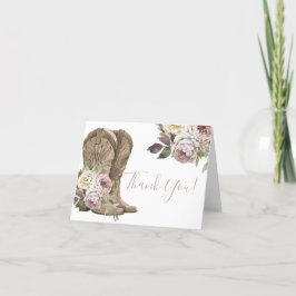 Carte de remerciements de Baby shower Cowgirl