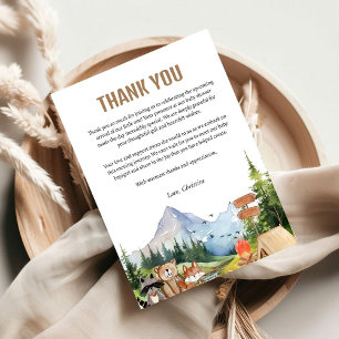 Carte de remerciements de Baby shower d'animaux ru