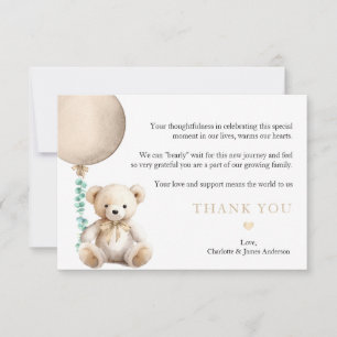 Carte de remerciements de Baby shower d'attente av