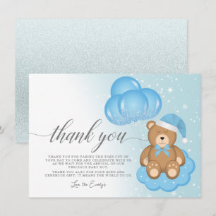 Carte de remerciements de Baby shower de ballons p