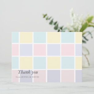 Carte de remerciements de Baby shower de bloc coul