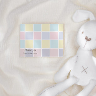 Carte de remerciements de Baby shower de bloc coul