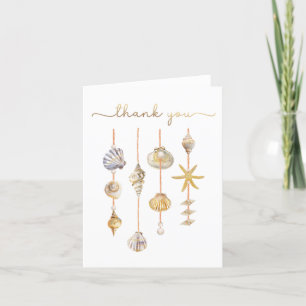 Carte de remerciements de Baby shower de coquillag