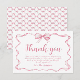 Carte de remerciements de Baby shower de  de béqui