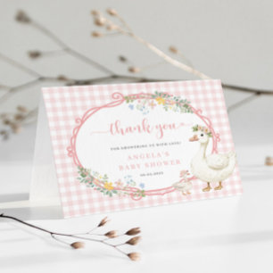 Carte de remerciements de Baby shower de fille Goo