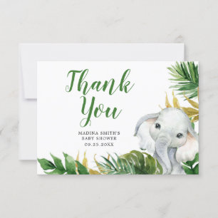 Carte de remerciements de Baby shower de garçon él