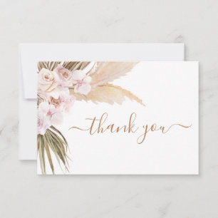 Carte de remerciements de baby shower de gazon Pam