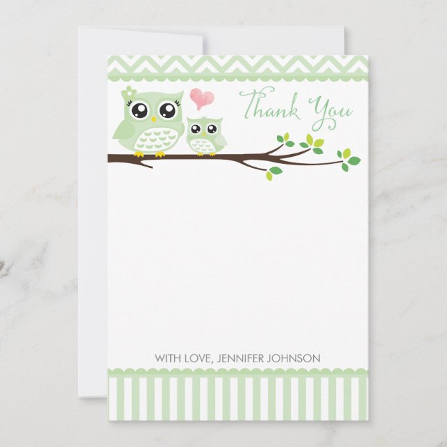 Carte de remerciements de Baby shower de hibl | Gr (Devant)