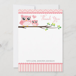 Carte de remerciements de Baby shower de hibl   Pi