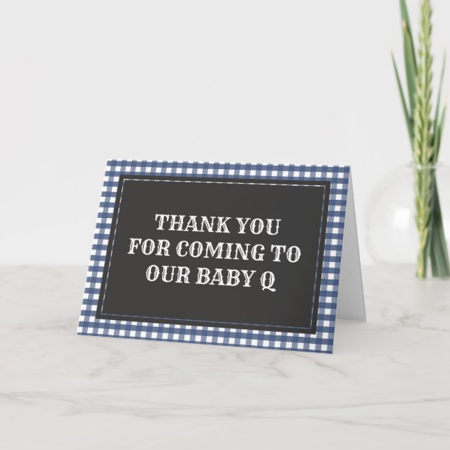 Carte de remerciements de Baby shower de la Marine (Devant)
