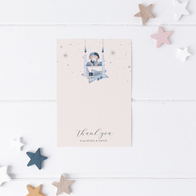 Carte de remerciements de Baby shower de l'ours cé (Créateur téléchargé)