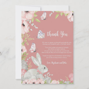 Carte de remerciements de Baby shower de Pâques fl