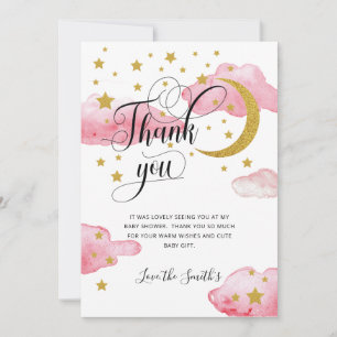 Carte de remerciements de Baby shower de Parties s