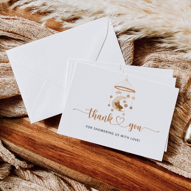 Carte de remerciements de baby shower de pépinière (Créateur téléchargé)