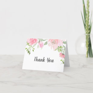 Carte de remerciements de Baby shower de pies blan