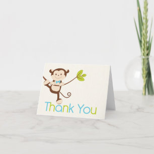 Carte de remerciements de Baby shower de singe