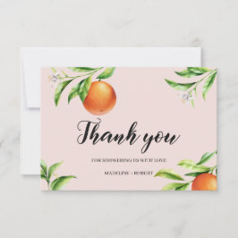 Carte de remerciements de baby shower d'été aux ag